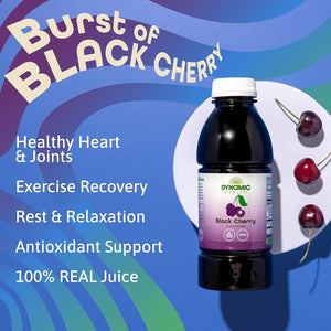 Dynamic Health 100% Pure Black Cherry Juice Concentrate, Antioxidant Supplement, Urinary Tract & Joint Support, 16 Fl Oz