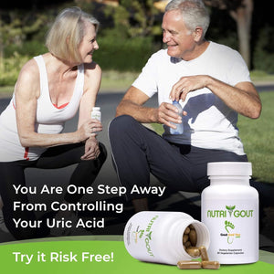 Nutrigout Uric Acid Cleanse Supplement 60 Vegetarian Capsules of 500 Mg Each