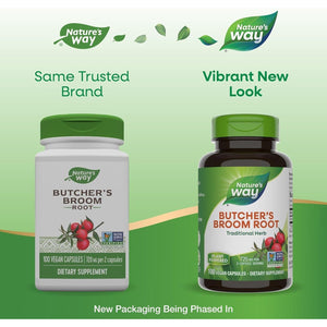Nature'S Way Butcher’S Broom, Traditional Herb, 720 Mg 100 Vegan Capsules
