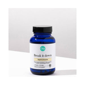 Ora Organic Multi-Enzyme Supplement for Digestion with Probiotics for Gut Health, Bloating, Constipation and Gas Relief - 30 Capsules