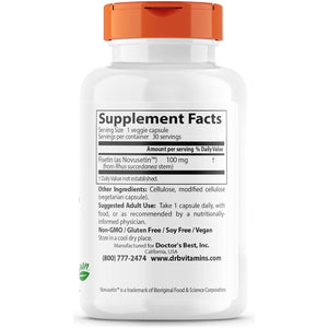 Doctor'S Best Fisetin with Novusetin, Non-Gmo, Vegan, Gluten & Soy Free, 100 Mg, 30 Count