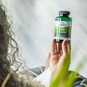 Swanson Milk Thistle - Natural Formula Helping to Maintain Overall Health & Wellbeing-(100 Capsules, 500Mg Each)