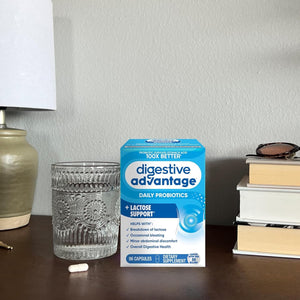 Digestive Advantage Probiotics + Lactase Digestive Enzymes for Digestive Health, 96Count