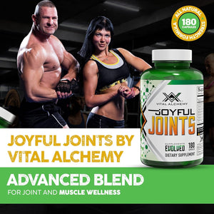 Vital Alchemy Joyful Joints Support Supplement for Women & Men 180 Cap, 60 Day Supply