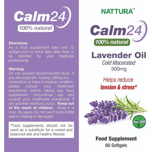 Nattura Calm Aid Lavender Oil Pills - 500Mg - 60 Softgels