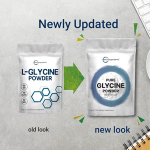 Micro Ingredients Glycine Powder, 1KG (2.2 Pounds)