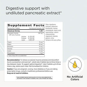 Integrative Therapeutics Bio-Zyme- Systemic Enzymes* - Full-Strength Pancreatic Enzyme Complex for Digestive Support* - 200 Tablets