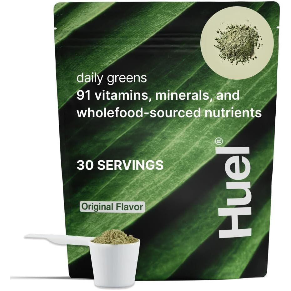 Huel Daily Greens | Superfood Greens Powder | 91 Vitamins, Minerals, and Wholefood-Sourced Ingredients 30 Servings