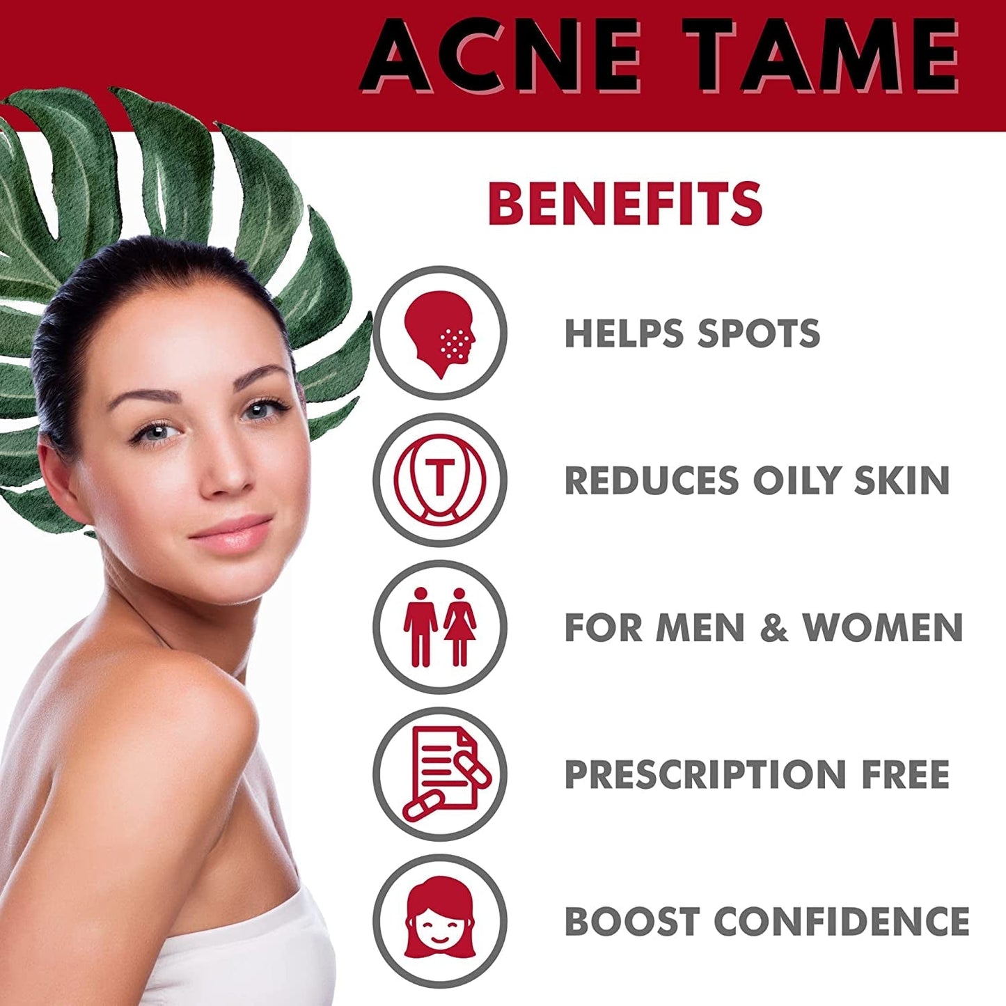 Acne Pills - Clear Oily Skin Vitamins , Hormonal Blemishes, anti Spots & Cystic Acnes 60 Tablets