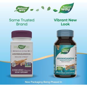 Nature'S Way Ashwagandha, Reduces Stress*, Premium Extract, 60 Capsules