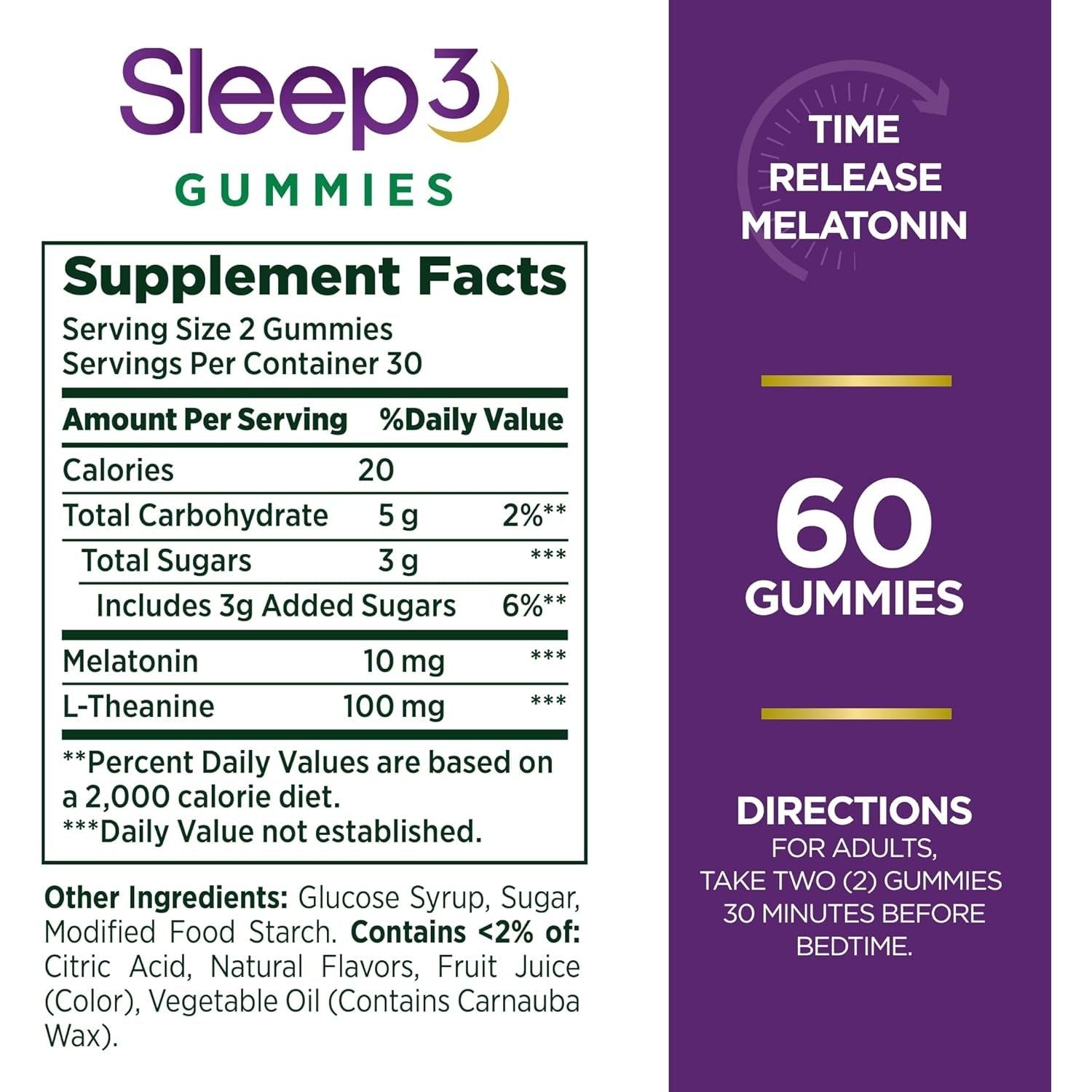 Nature'S Bounty Sleep3 Gummies Melatonin 10Mg 60 Gummies