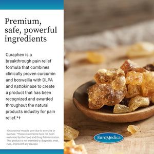 Euromedica Curaphen - Potent Curcumin & Boswellia with DLPA & Nattokinase - 120 Servings