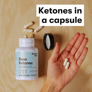 Perfect Keto Exogenous Ketones Capsules, Gluten Free BHB Salts Supplement for Ketosis & Fasting 60 Count