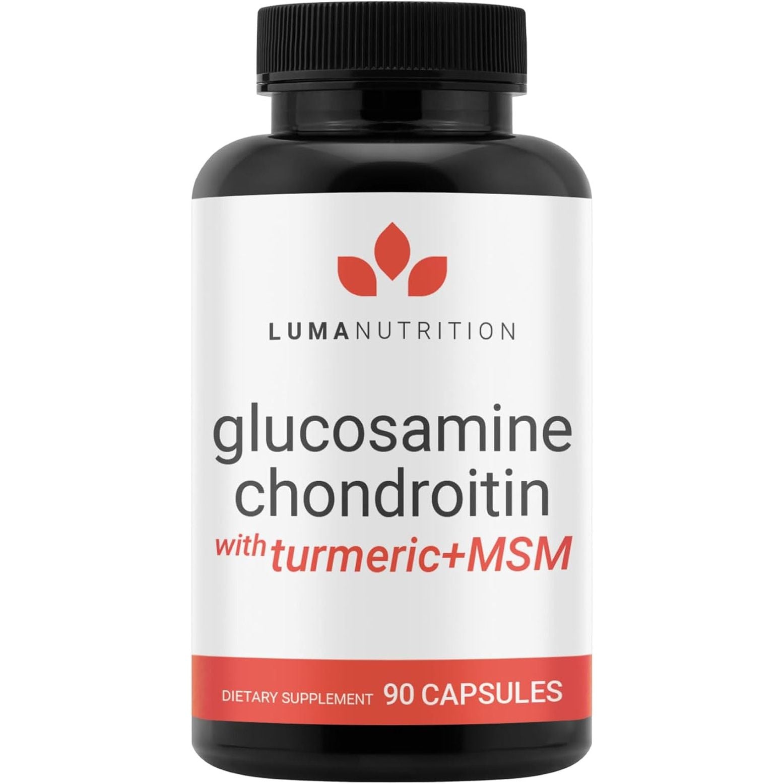 Luma Nutrition Glucosamine Chondroitin MSM - Turmeric, Boswellia - Joint Supplement - 90 Capsules