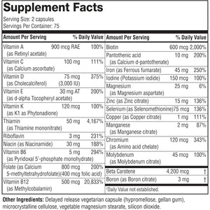 Youtheory High Potency Multi GLP-1 Support - for Immune Support & Bone Health - 150 Vegetarian Capsules