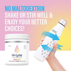 Hi-Lyte Electrolytes Powder, Pink Lemonade Daily Hydration Supplement Drink Mix, 90 Servings