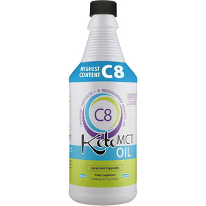 LIFESENSE C8 MCT Oil, Optimal Fuel for the Brain and Body, Made in USA by Phd Nutrition, 32 Oz