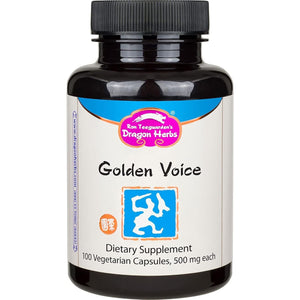 Dragon Herbs - Golden Voice Capsules - 100 Capsules, 500 Mg Each