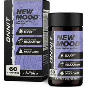 ONNIT New Mood - Occasional Stress Relief Sleep & Mood Support 60 Count