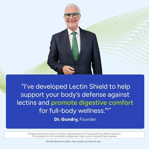 Gundry MD® Lectin Shield, Gut Health and Digestion Supplement, Supports Digestive Comfort, and Intestinal Health, 30 Day Supply