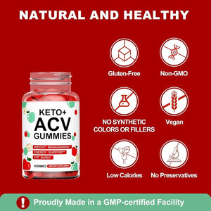 Keto ACV Gummies Advanced Weight Loss - Rapid Fat Burning, Detox & Improved Immunity 60 Gummies.