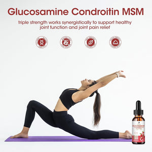 Glucosamine Chondroitin MSM Liquid Drops Antioxidant Support for Back,Knee,Hands-Joint Support
