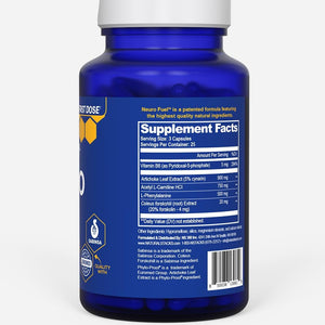 NATURAL STACKS Neurofuel Nootropic Brain Support Supplement - 75 Focus Pills