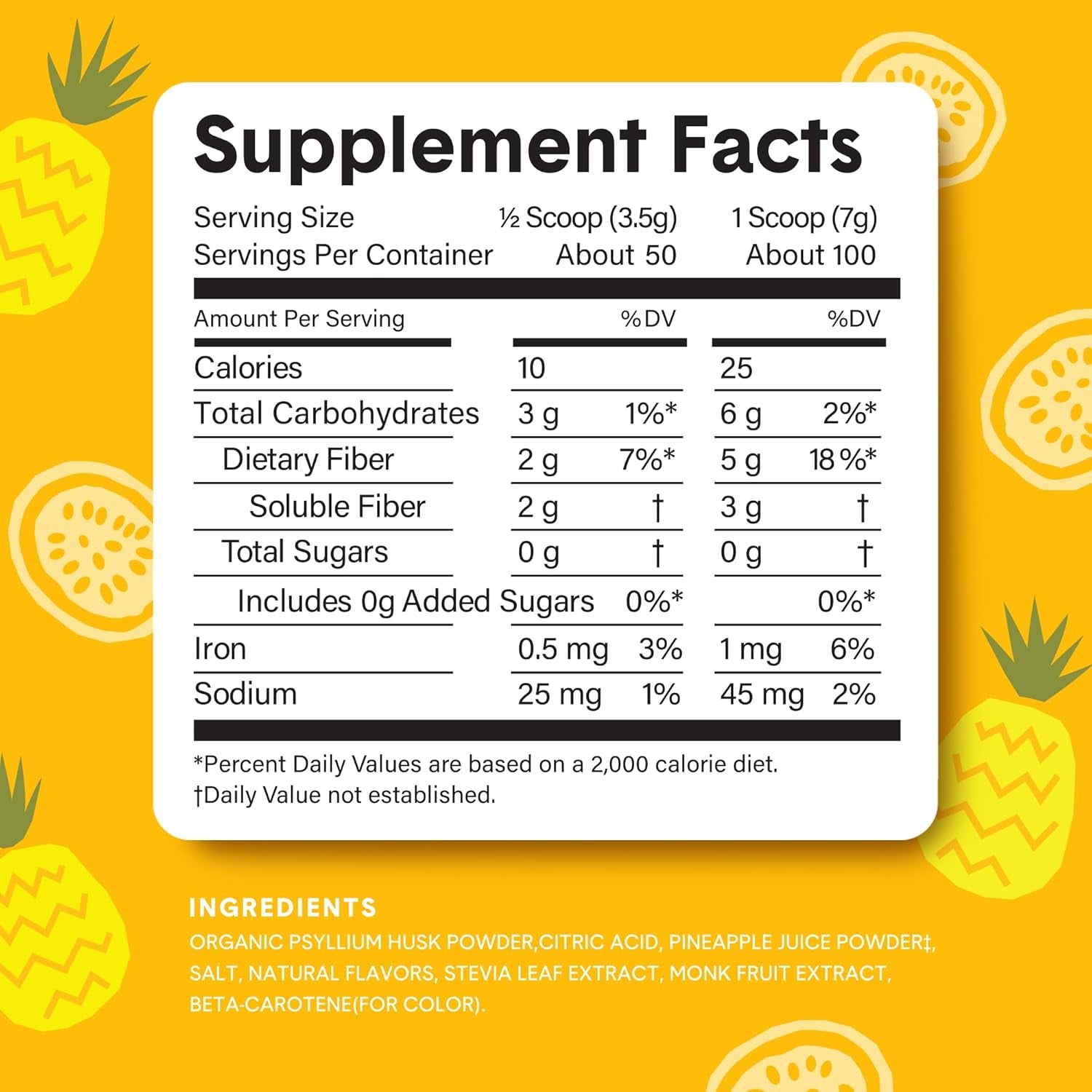 Bellway Super Fiber Powder + Fruit, Sugar Free Organic Psyllium Husk Powder Fiber Supplement (50 Servings)