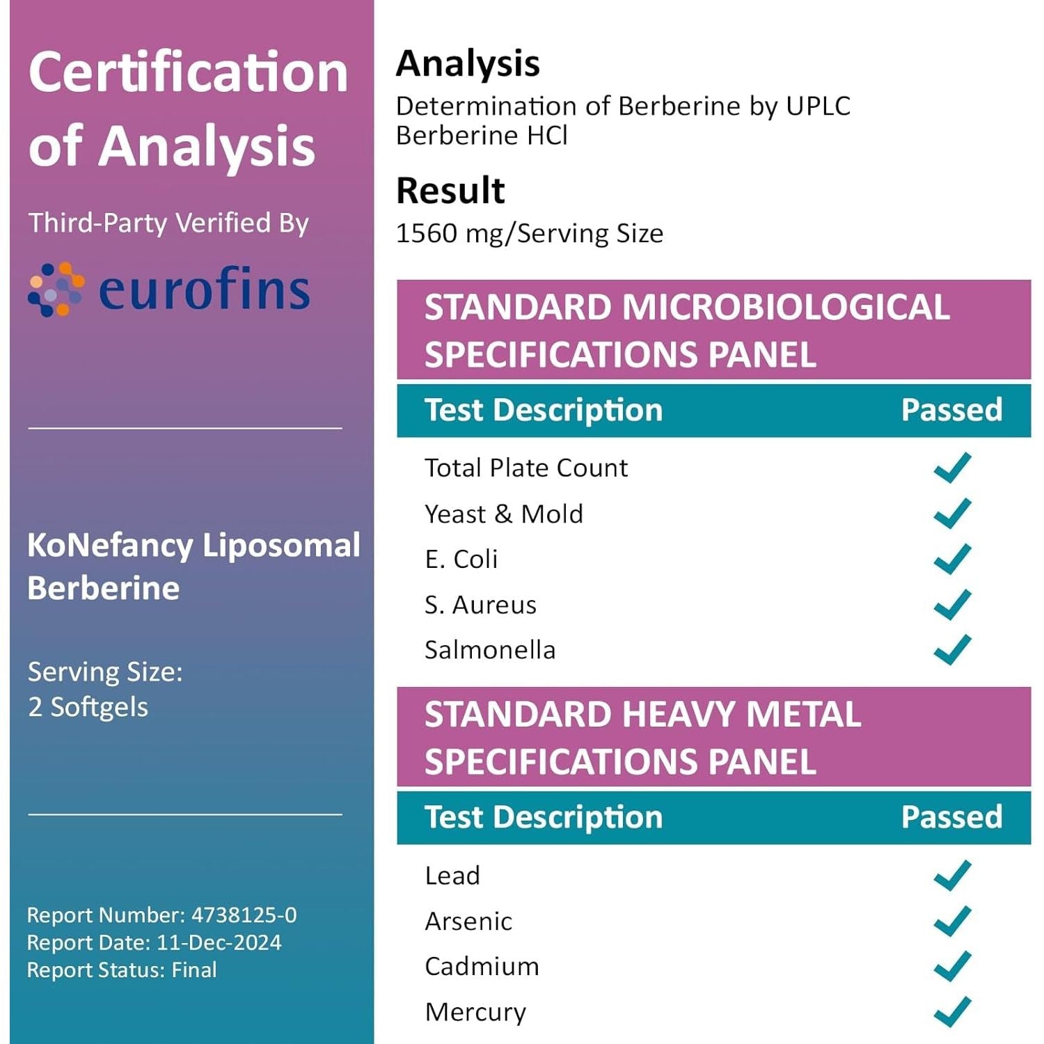 Berberine HCL Supplement 1500Mg - High Bioavailability Liposomal Berberine Capsules