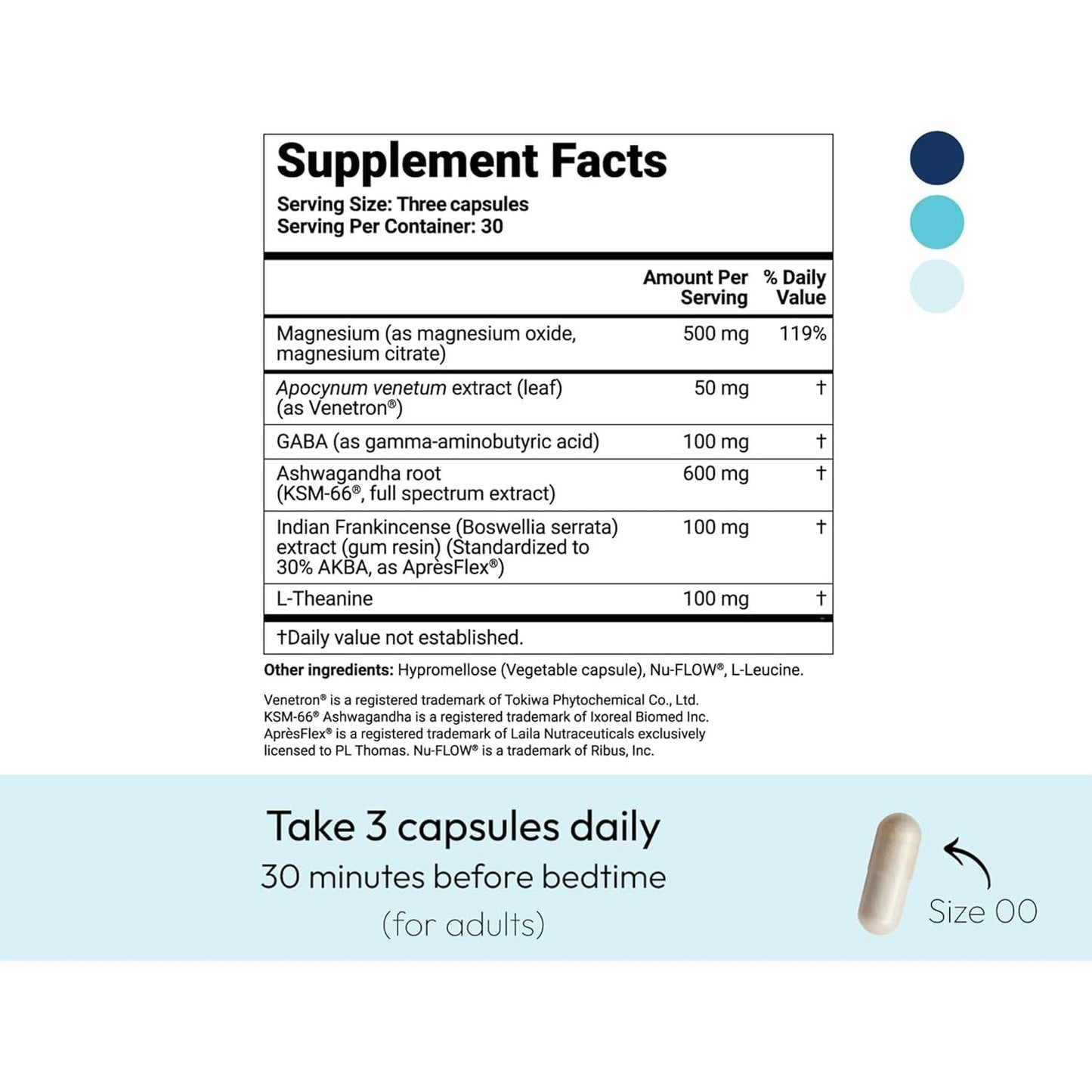 Zenful Sleep Supplement - Promotes Relaxation & Sleep Quality | 30 Servings (90 Capsules)