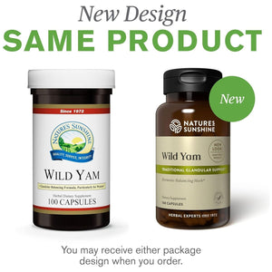Nature'S Sunshine Wild Yam | Supports and Balances the Female Glandular System 100 Capsules