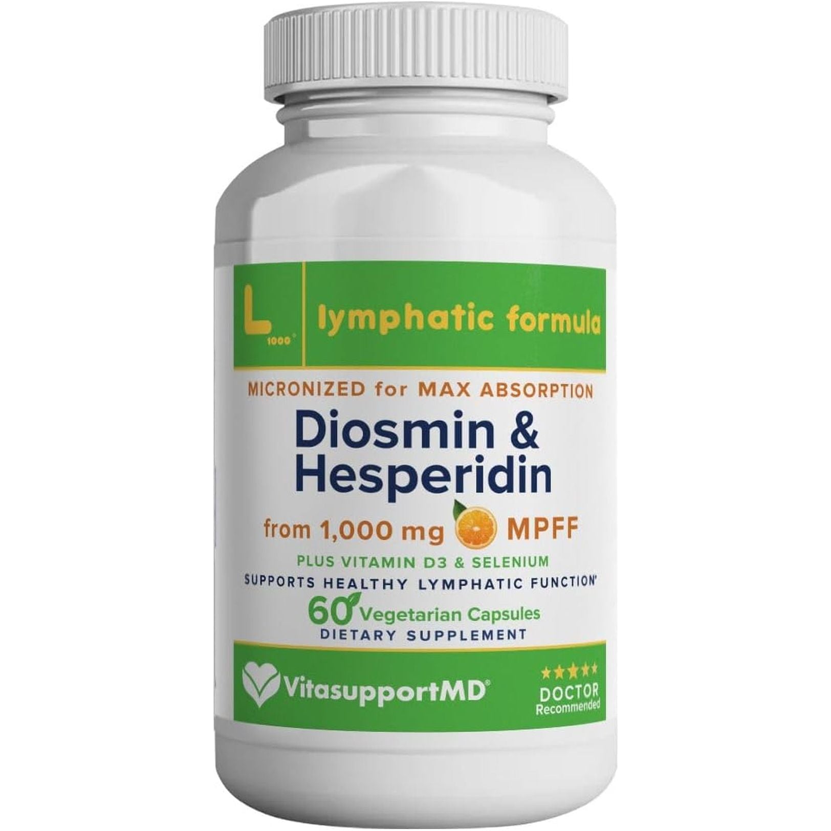 Lymphatic Formula, Diosmin Hesperidin 1000 Mg, 60 Capsules
