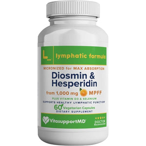 Lymphatic Formula, Diosmin Hesperidin 1000 Mg, 60 Capsules