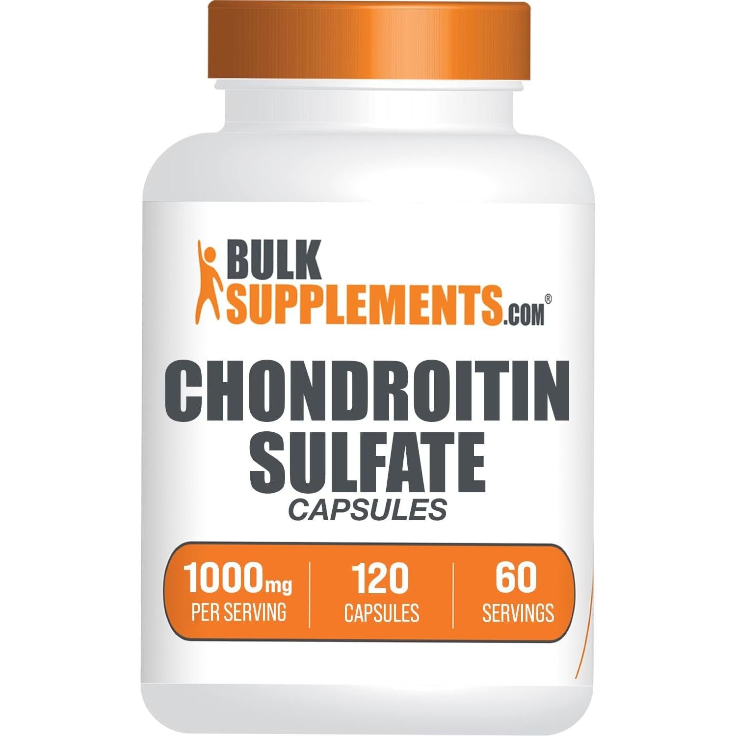 Bulksupplements.Com Chondroitin Sulfate Capsules - Bone & Joint Supplement, 120 Capsules/60 Servings