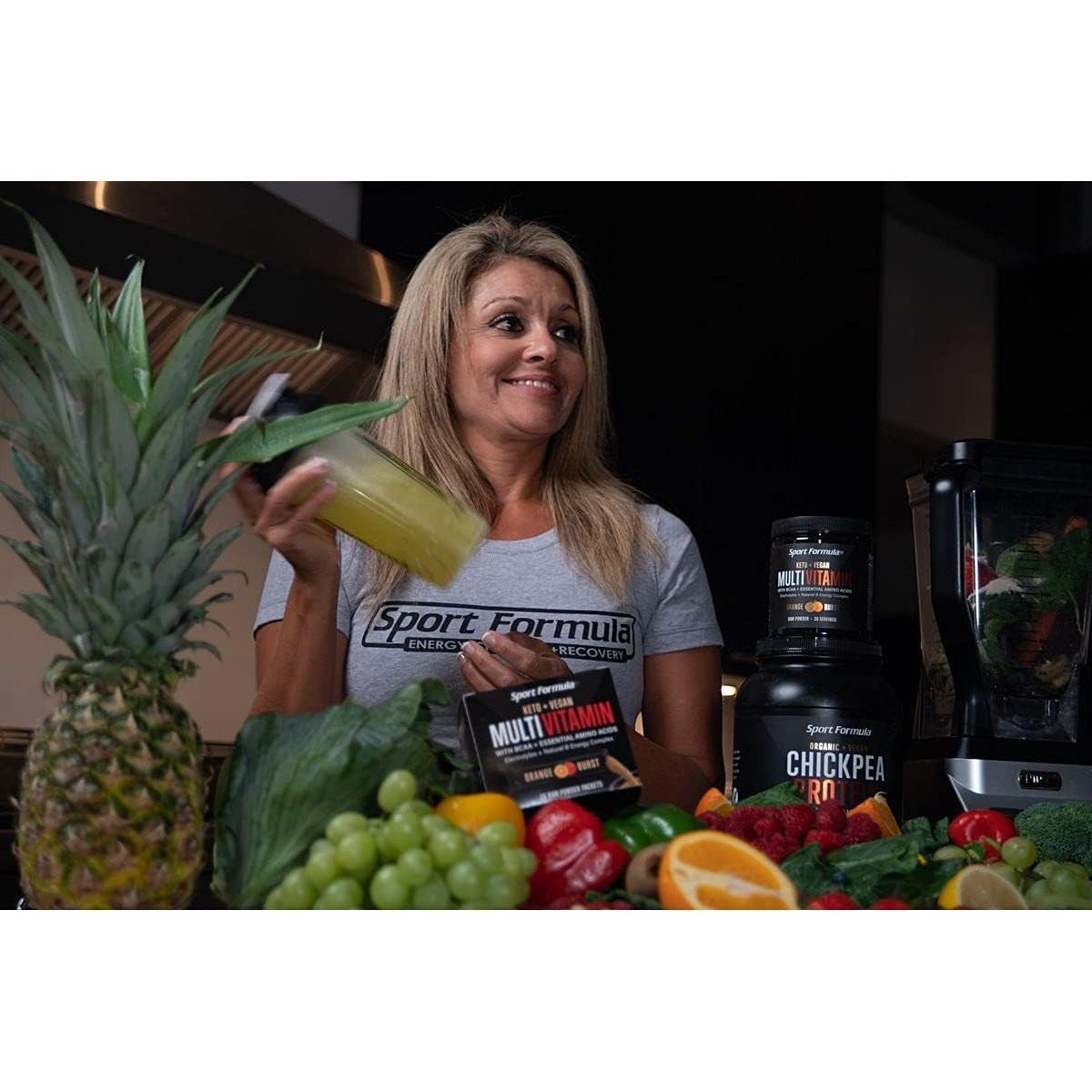 Multivitamin Powder - Drink Mix for Men Women BCAA Amino Acids Won’T Upset Your Stomach