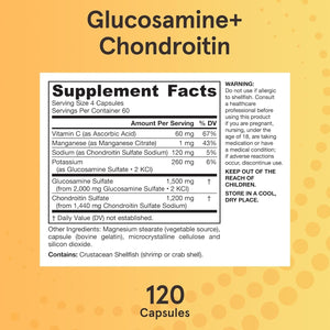 Jarrow Formulas Glucosamine + Chondroitin - 240 Capsules - Dietary Supplement for Joint Health