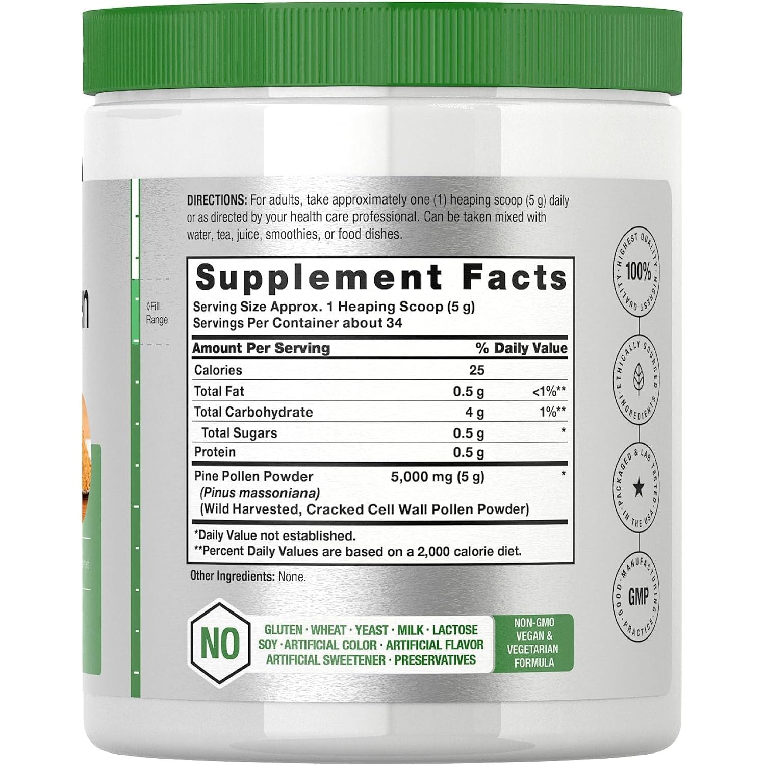 Horbäach Pine Pollen Powder | 6 Ounce | Nature'S Superfood