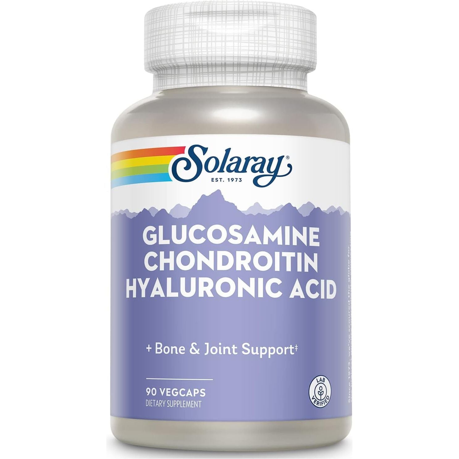SOLARAY Glucosamine Chondroitin and Hyaluronic Acid, 90 Capsules