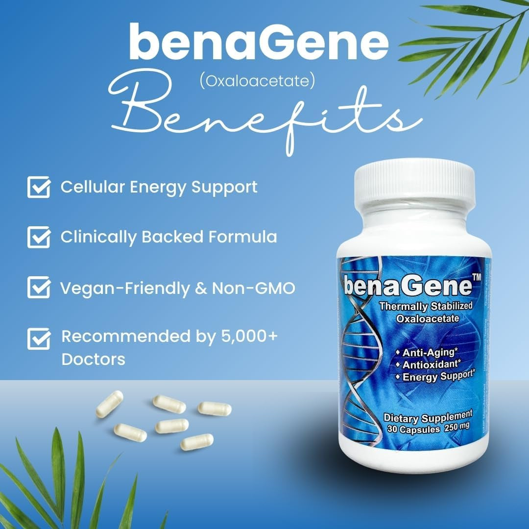 Benagene Oxaloacetate Supplement - Supports Cellular Energy -  30 Servings