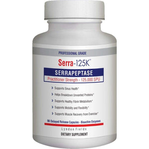 Serra-125K Extra Strength Serrapeptase 125,000 SPU, Supports Healthy Sinuses and a Healthy Immune System 90 Capsules