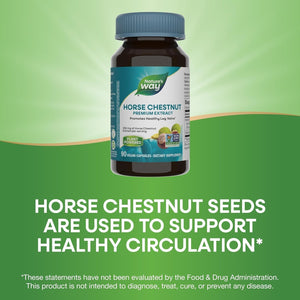 Nature'S Way Standardized Horse Chestnut, Promotes Healthy Leg Veins*, 250 Mg, 90 Capsules