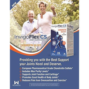 Invigoflex® CS - Chondroitin Sulfate with Turmeric Curcumin Non GMO for Knee, Hand, Back & Hip Premium Joint Supplement