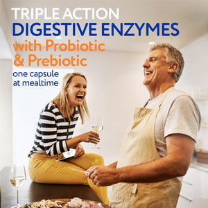 Florajen Digestive Enzymes with Probiotics and Prebiotics- Digestive Health, Gut Relief & Bloating - 30Ct