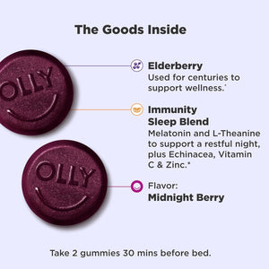 OLLY Immunity Sleep Gummy 60 Count