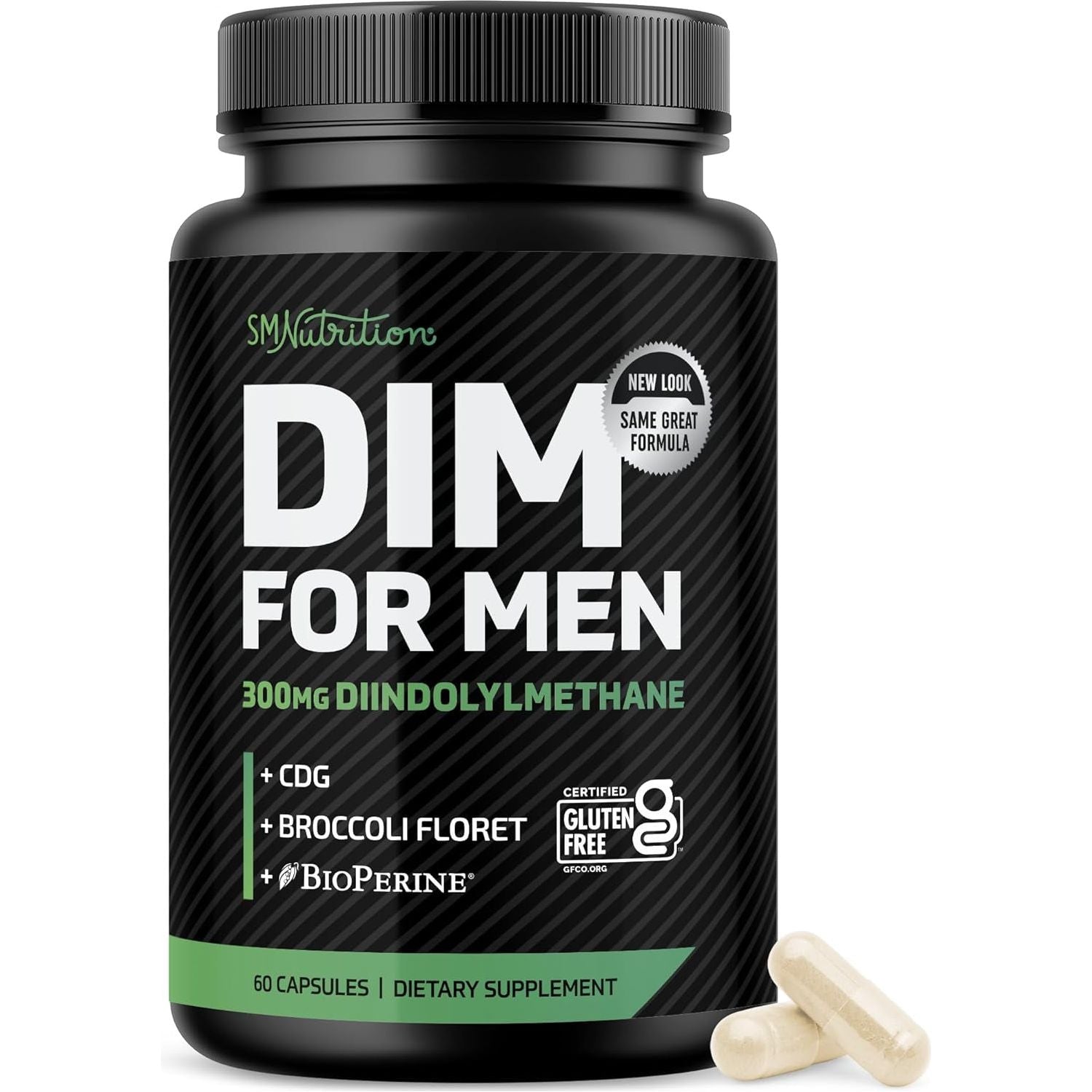 DIM 300Mg for Men, Estrogen Blocker & Aromatase Inhibitor with Diindolylmethane plus CDG & Sulforaphane 60 Count
