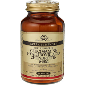 Solgar Glucosamine Hyaluronic Acid Chondroitin MSM (Shellfish-Free), 20 Servings