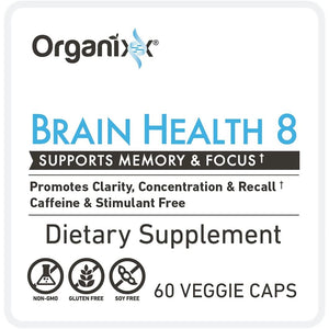 Organixx Powerful Brain Supplement to Support Brain Function, Clarity, Memory, Focus 60 Capsules