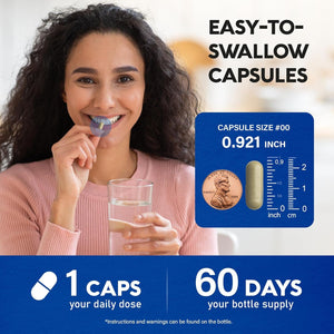 Sleeping Pills for Adults 550Mg Valerian Root | Melatonin 3Mg | L-Theanine | Magnesium 60 Capsules