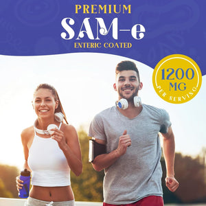 1200 MG SAM E Supplement for Brain, Mood, Joint, and Liver, 60 Tablets, Vegan