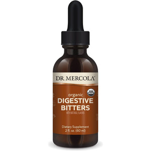 Dr. Mercola Organic Digestive Bitters Liquid Drops, Digestive Support 2 Fl. Oz., 30 Servings